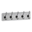 Vintage Wall Mounted Coat Rack with 5 Coat Hooks in Whitewashed Finish