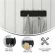 Vintage Wall Mounted Coat Rack with 5 Coat Hooks in Black Finish