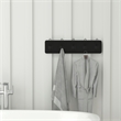 Vintage Wall Mounted Coat Rack with 5 Coat Hooks in Black Finish