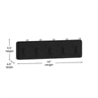 Vintage Wall Mounted Coat Rack with 5 Coat Hooks in Black Finish