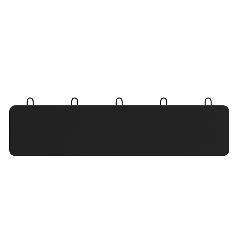 Vintage Wall Mounted Coat Rack with 5 Coat Hooks in Black Finish