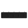 Vintage Wall Mounted Coat Rack with 5 Coat Hooks in Black Finish