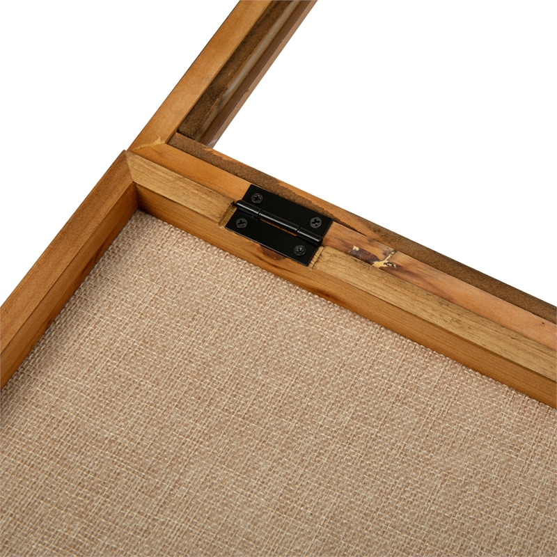 Solid Pine Weathered Brown Shadow Display Case with Linen Liner - 11 x 14