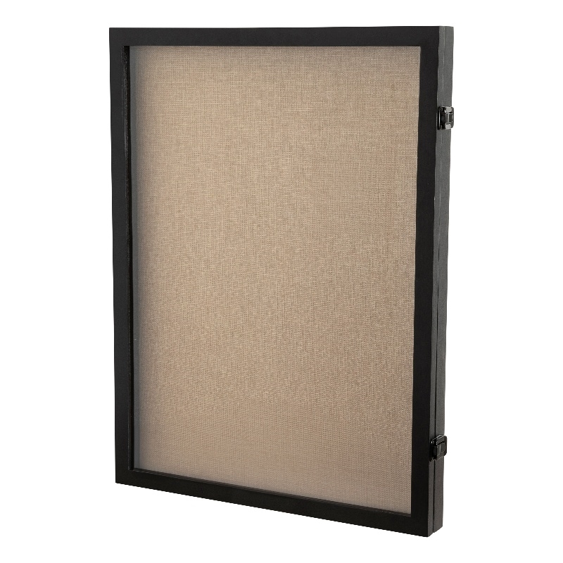 Solid Pine Black Shadow Display Case with Linen Liner - 18 x 24