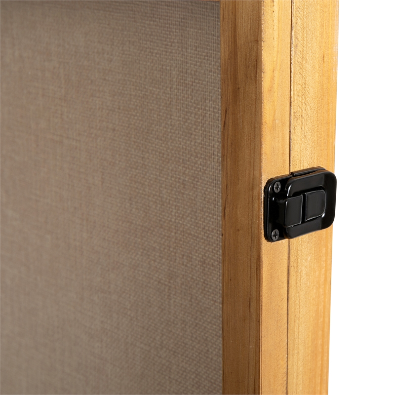 Solid Pine Weathered Brown Shadow Display Case with Linen Liner - 18 x 24