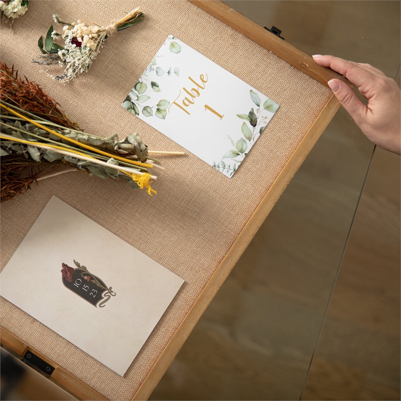 Solid Pine Weathered Brown Shadow Display Case with Linen Liner - 18 x 24