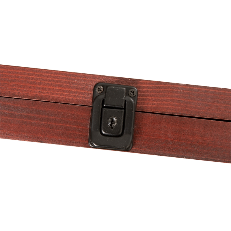 Wooden Jersey Display Case with Foam Board and Keyed Lock in Mahogany-24x36