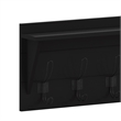 Wall Mounted Coat Rack with Upper Shelf and Coat Hooks in Black Finish
