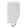 Wall Mounted Coat Rack with Upper Shelf Wire Baskets and Hooks in Whitewashed