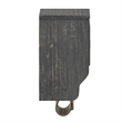 Wall Mounted Coat Rack with Upper Shelf Wire Baskets and Hooks in Blackwashed