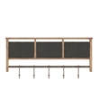 Wall Mounted Coat Rack with Upper Shelf Wire Baskets and Hooks in Rustic Brown