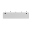 Vintage Wall Mounted Storage Rack with 5 Hooks in Solid White Finish