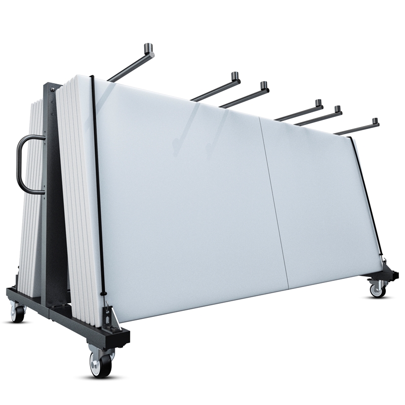 Flash Furniture Hawkins Black Heavy Duty Small Mobile Chair & Table Cart