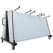 Flash Furniture Hawkins Black Heavy Duty Small Mobile Chair & Table Cart