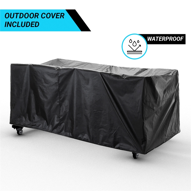 Flash Furniture Hawkins Black Heavy Duty Small Mobile Chair & Table Cart