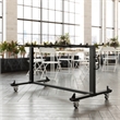 Flash Furniture Hawkins Black Heavy Duty Small Mobile Chair & Table Cart