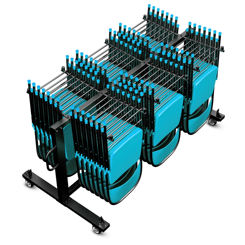 Flash Furniture Hawkins Black Heavy Duty Small Mobile Chair & Table Cart