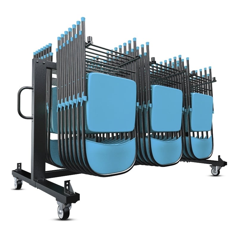 Flash Furniture Hawkins Black Heavy Duty Small Mobile Chair & Table Cart