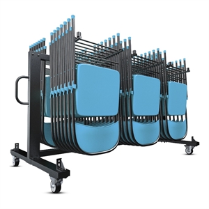 Flash Furniture Hawkins Black Heavy Duty Small Mobile Chair & Table Cart