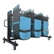 Flash Furniture Hawkins Black Heavy Duty Small Mobile Chair & Table Cart