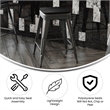 Indoor/Outdoor Backless Counter Stool with Poly Seat - Black/Black