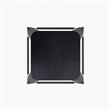 Indoor/Outdoor Backless Counter Stool with Poly Seat - Black/Black