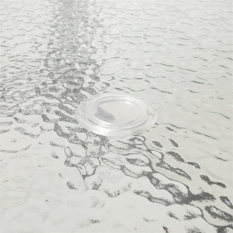 Commercial 7 Pc Outdoor Patio Dining Set with Glass Table and 6 Chairs - Red