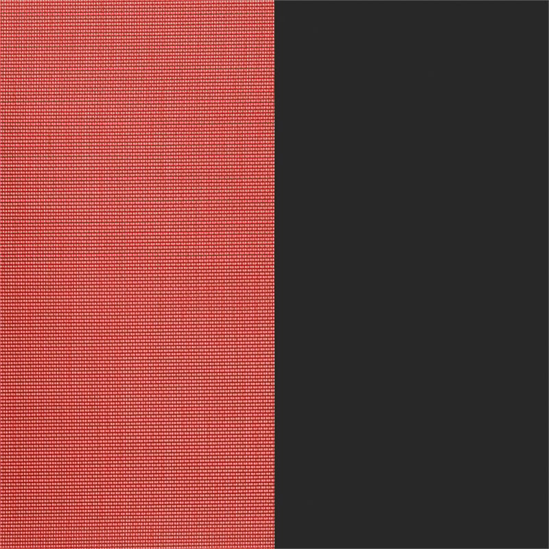 Commercial 7 Pc Outdoor Patio Dining Set with Glass Table and 6 Chairs - Red