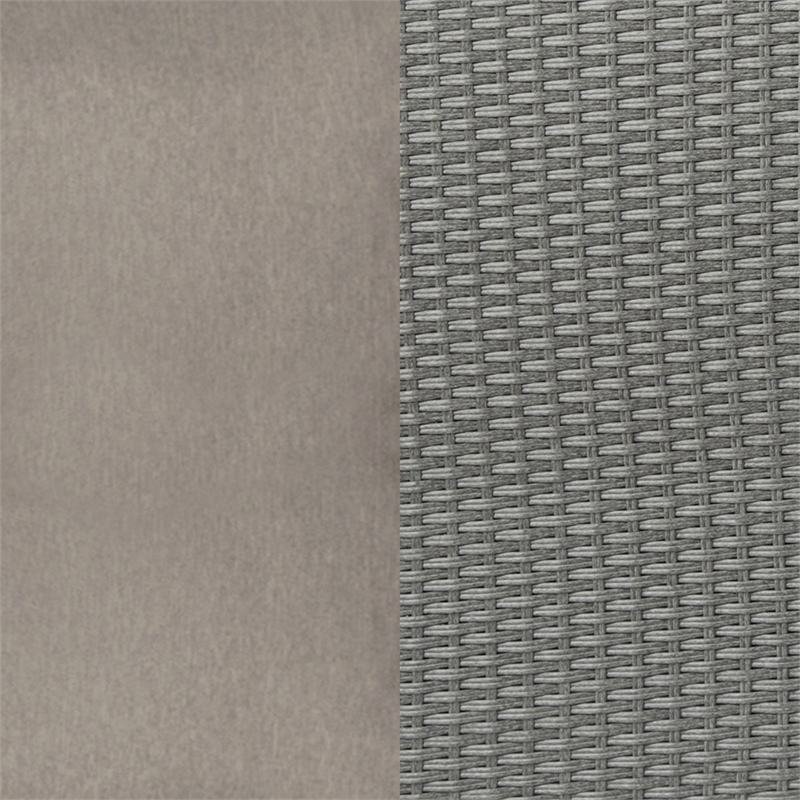 Indoor/Outdoor Modular Loveseat Sofa Set with Table and Ottomans in Gray/Gray