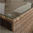 Indoor/Outdoor Modular Loveseat Sofa Set with Table and Ottomans in Gray/Natural