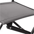 2 Pack Commercial Outdoor Flex Comfort Folding Chair with Metal Frame in Gray