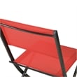 2 Pack Commercial Outdoor Flex Comfort Folding Chair with Metal Frame in Red