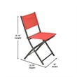 2 Pack Commercial Outdoor Flex Comfort Folding Chair with Metal Frame in Red