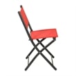 2 Pack Commercial Outdoor Flex Comfort Folding Chair with Metal Frame in Red