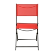2 Pack Commercial Outdoor Flex Comfort Folding Chair with Metal Frame in Red