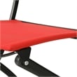 2 Pack Commercial Outdoor Flex Comfort Folding Chair with Metal Frame in Red