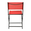 2 Pack Commercial Outdoor Flex Comfort Folding Chair with Metal Frame in Red