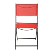 2 Pack Commercial Outdoor Flex Comfort Folding Chair with Metal Frame in Red
