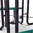 Commercial Grade 46 Inch Square Expanded Mesh Metal Outdoor Picnic Table - Green