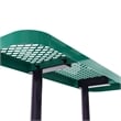 Commercial Grade 46 Inch Square Expanded Mesh Metal Outdoor Picnic Table - Green
