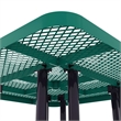 Commercial Grade 46 Inch Square Expanded Mesh Metal Outdoor Picnic Table - Green