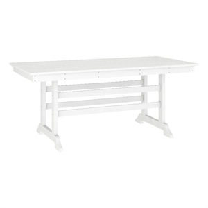 Commercial Grade Indoor-Outdoor 72&quot Rectangle Adirondack Style Table in Black