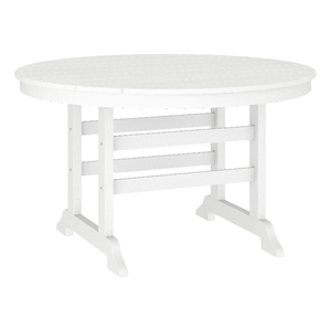 Commercial Grade Indoor-Outdoor 48&quot Round Adirondack Style Table in Black