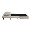 Convertible Tri-Fold Chair with Pillow and Hideaway Legs in Cream Boucle