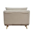 Convertible Tri-Fold Chair with Pillow and Hideaway Legs in Cream Boucle