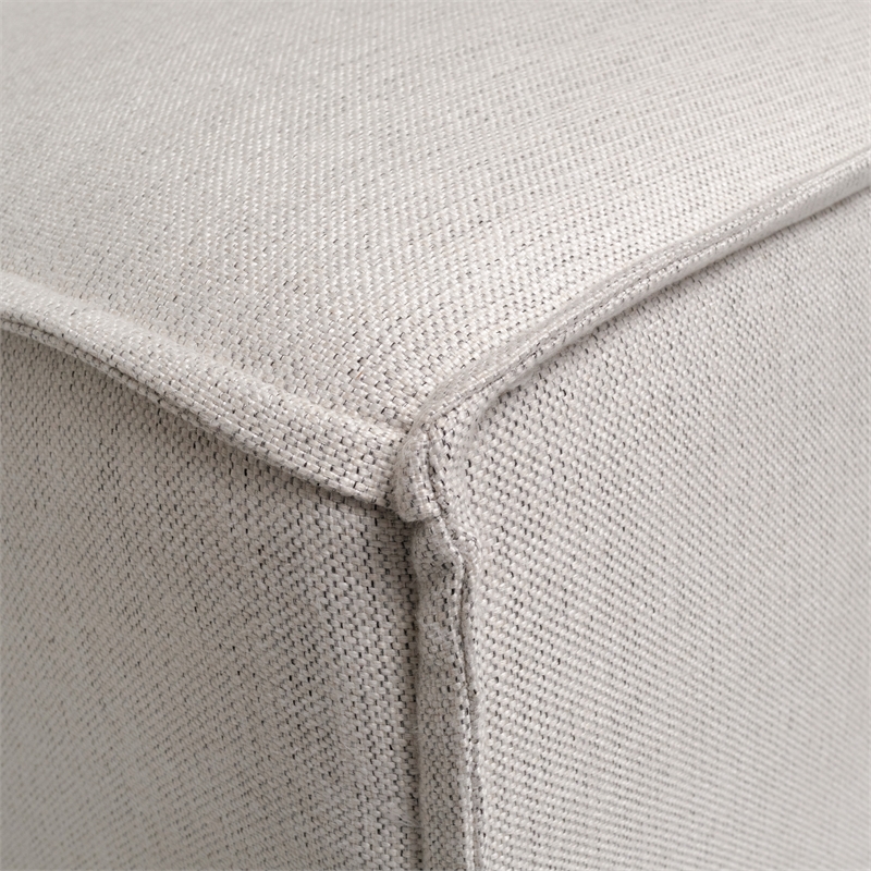 Contemporary Modular Sectional Sofa Armless Middle Chair in Cream Fabric