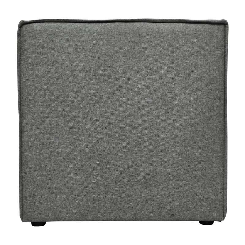 Contemporary Modular Sectional Sofa Armless Middle Chair in Dark Gray Fabric