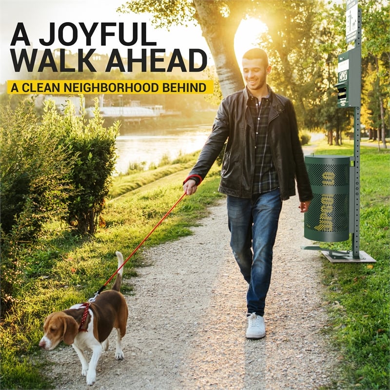 10Pk Unscented Premium Leakproof Pull Out Pet Waste Station Bags-1000 Bags-Black