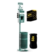 Pet Waste Station-Header Dispenser-Hand Sanitizer Bottle-Pedal Trash Can-Green
