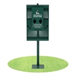 Compact Pet Waste Station with Rectangle Trash Can and Roll Waste Bag Dispenser